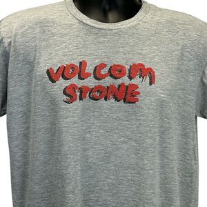 Vintage 90s Volcom Stone T Shirt Snowboarding Skater Skiing USA Gray M Medium